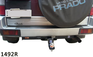 Hitch bar fitted to Toyota Prado